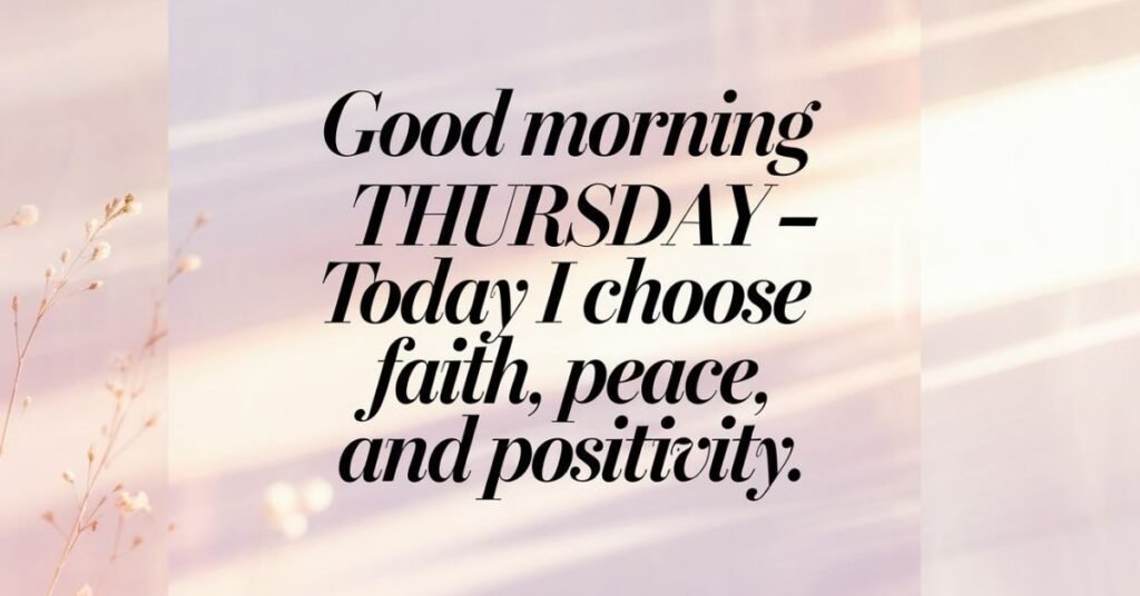 Good Morning Thursday Blessings Images and Quotes