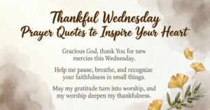 Thankful Wednesday Prayer