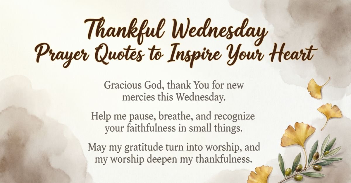 Thankful Wednesday Prayer
