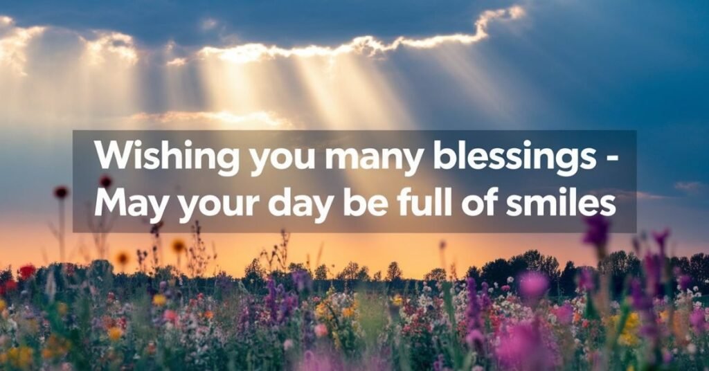 Wishing You Many Blessings